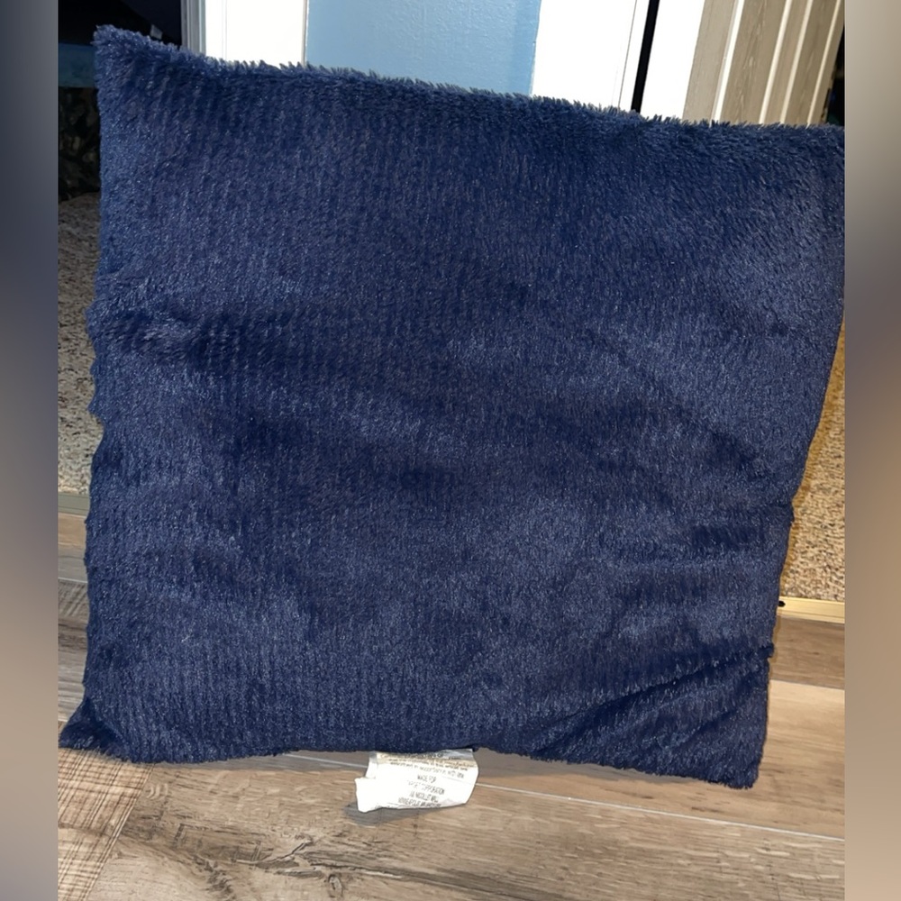 Navy throw pillow